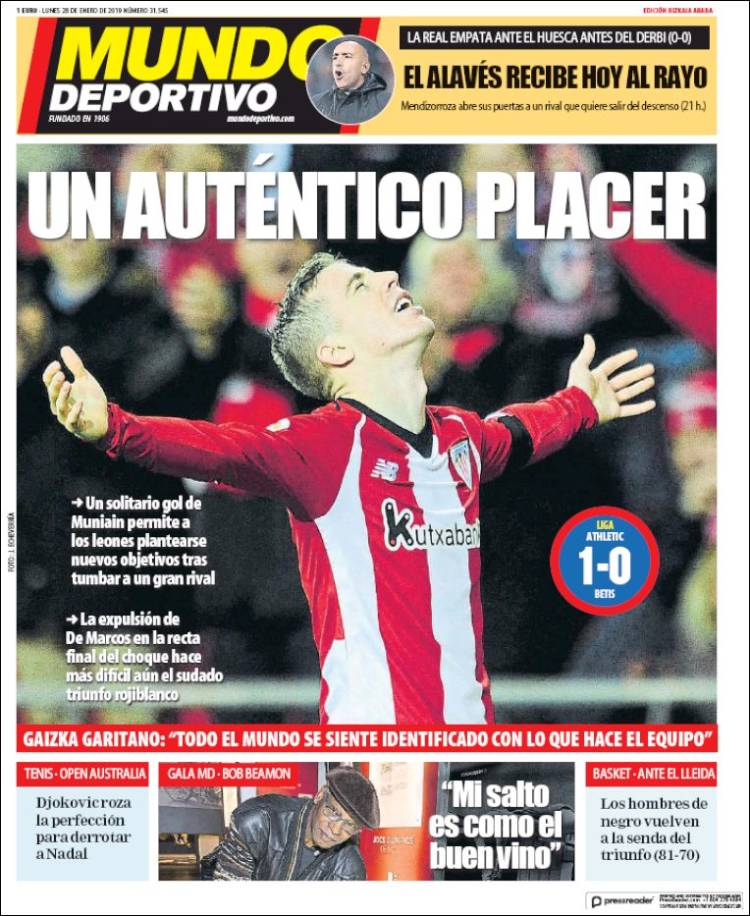 Portada de Mundo Deportivo Bizkaia (España)