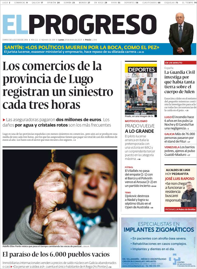 Portada de El Progreso (España)