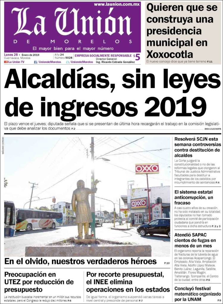 Portada de La Unión de Morelos (M&eacute;xico)