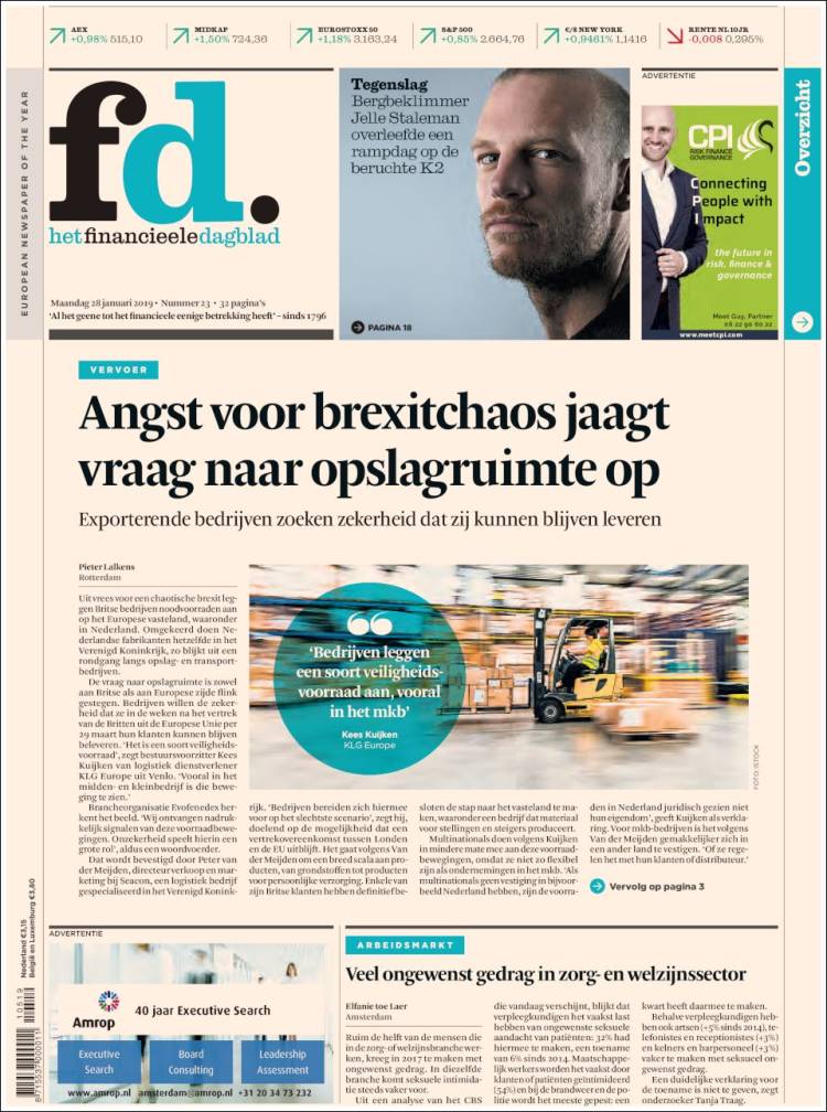 Portada de Het Financieele Dagblad (Pa&iacute;ses Bajos)