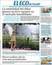 Portada de El Eco de Tandil (Argentina)