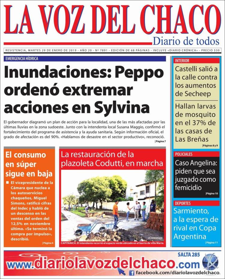 Portada de La Voz del Chaco (Argentina)
