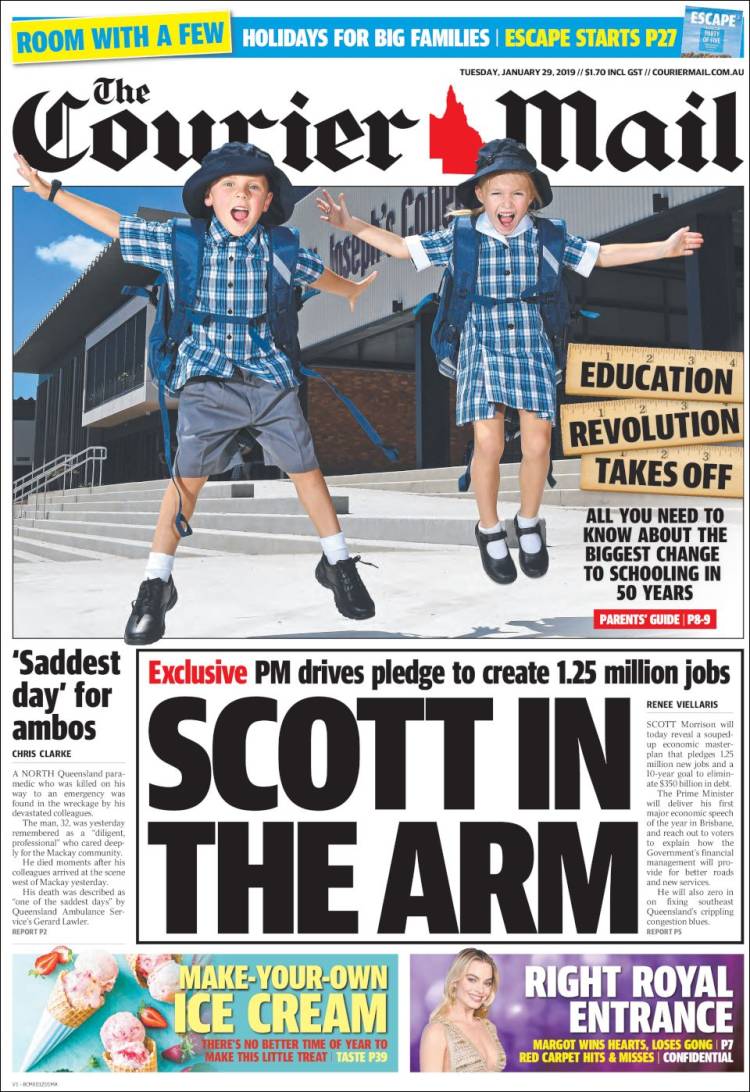 Portada de The Courier-Mail (Australia)
