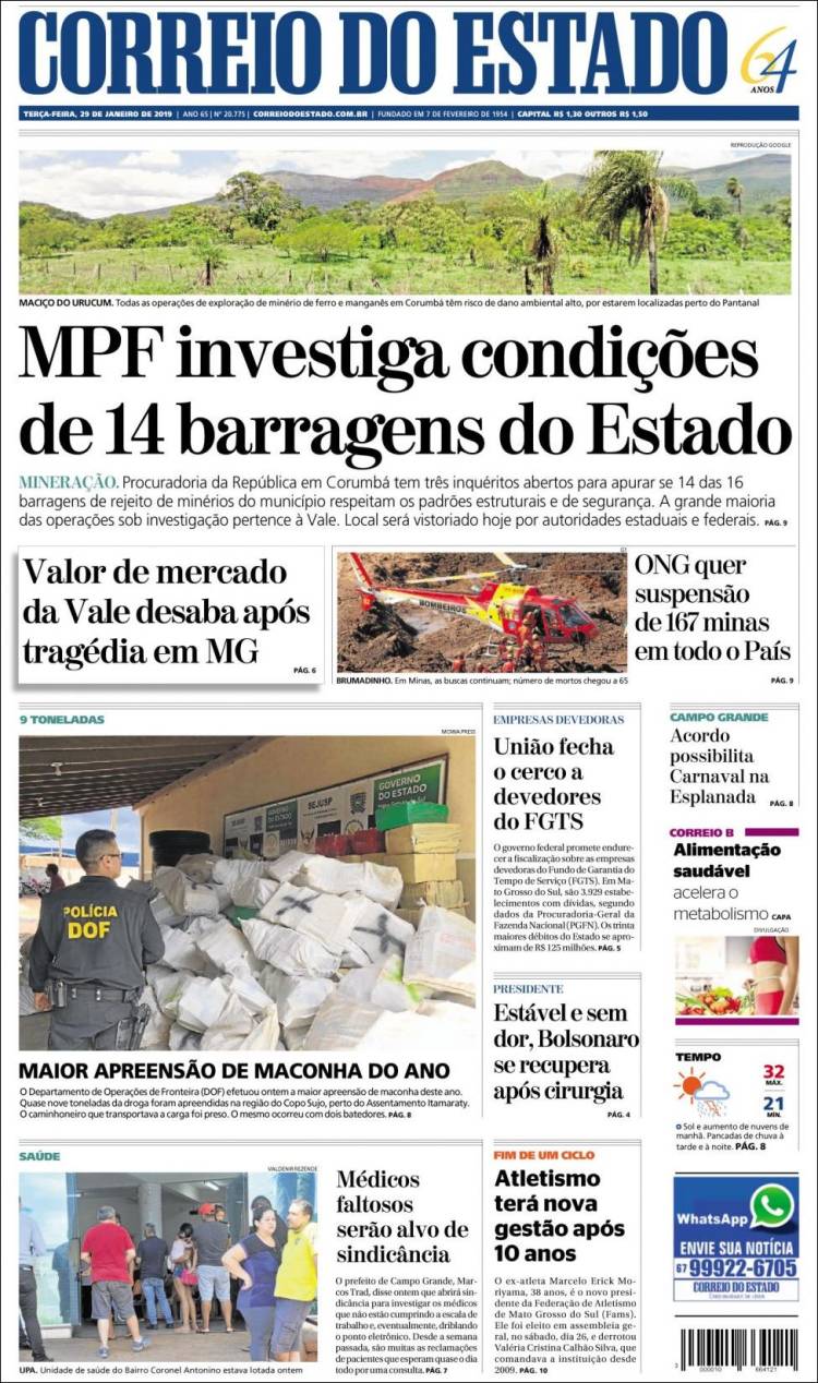 Portada de Correio do Estado (Brasil)