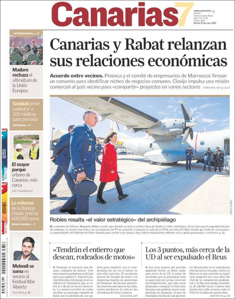 Portada de Canarias 7 - Lanzarote (Espa&ntilde;a)