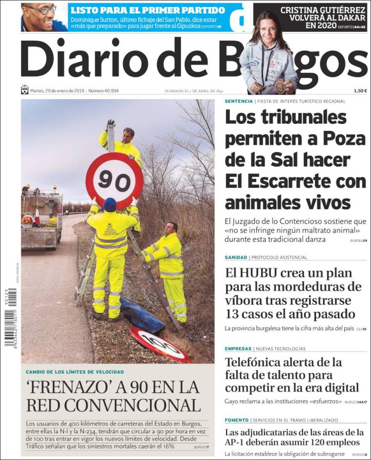 Portada de Diario de Burgos (Espa&ntilde;a)