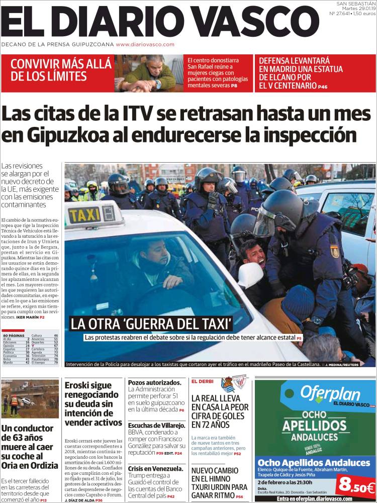 Portada de Diario Vasco (Espa&ntilde;a)