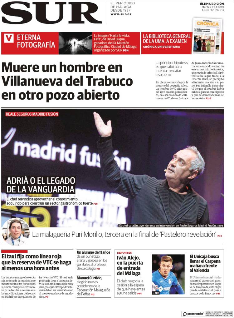Portada de Diario el Sur (Espa&ntilde;a)