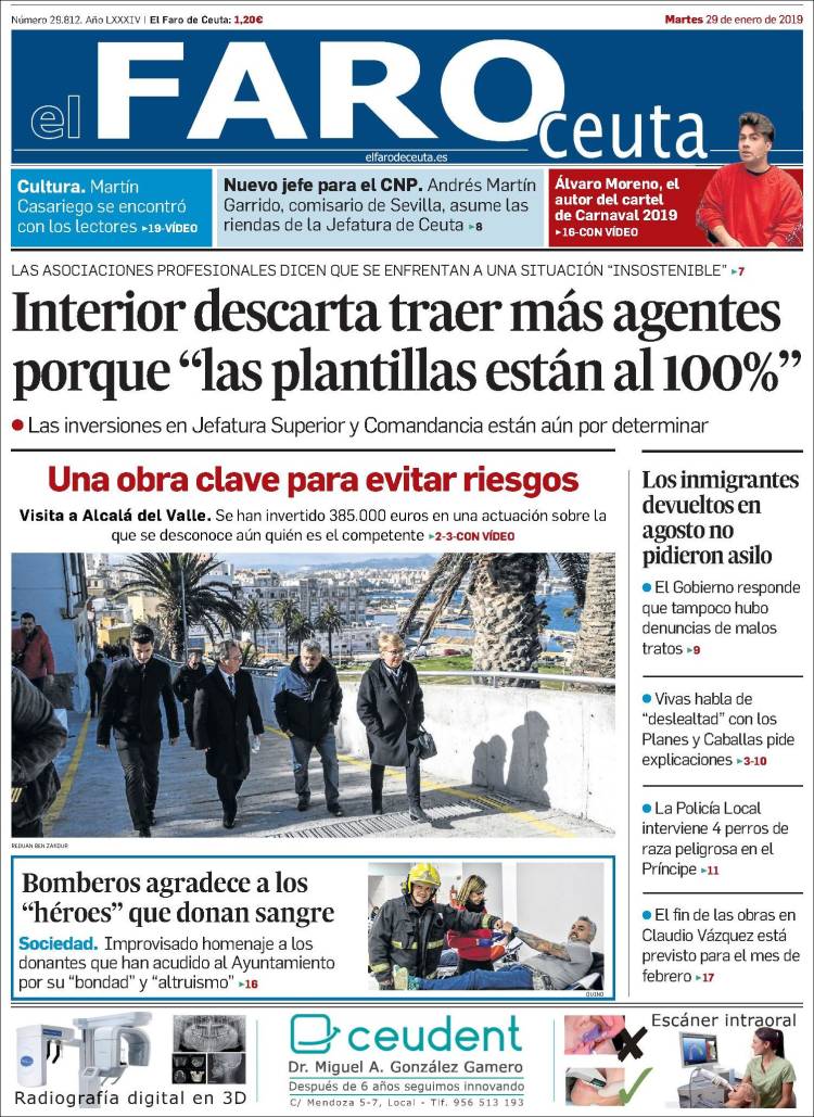 Portada de El Faro de Ceuta (Espa&ntilde;a)