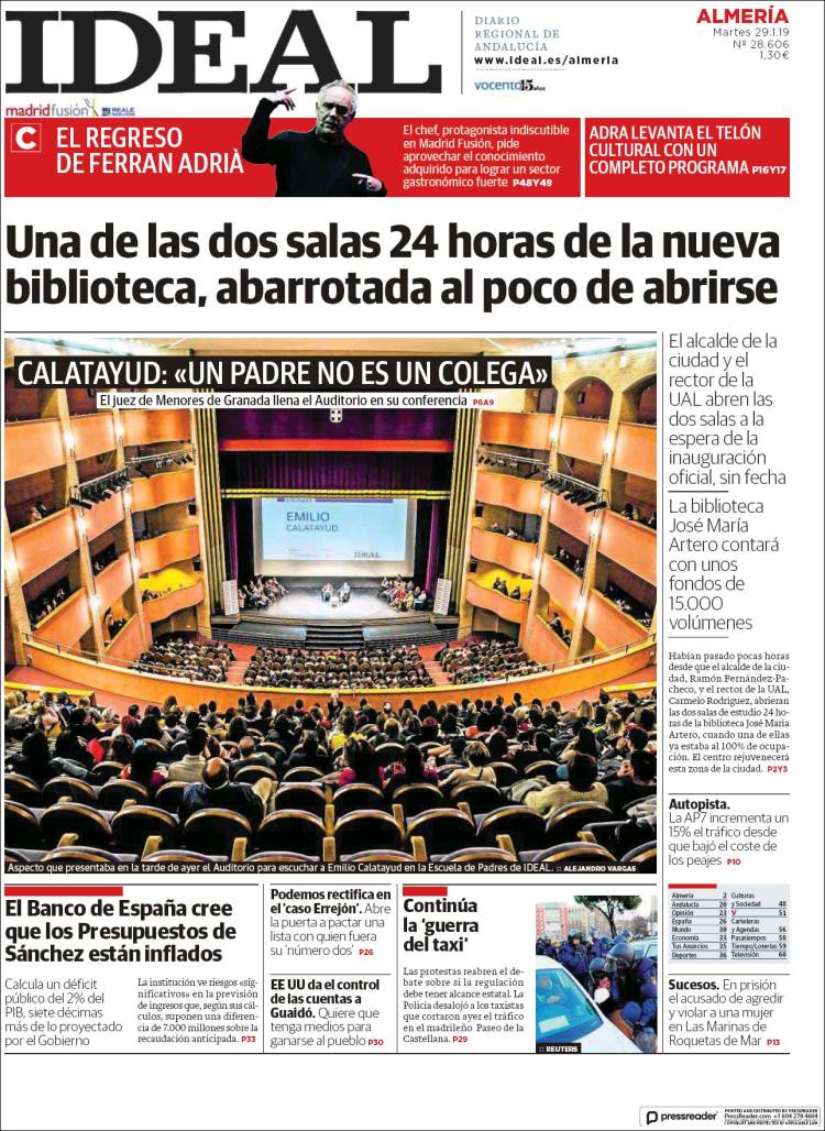 Portada de Ideal Almeria (Espa&ntilde;a)