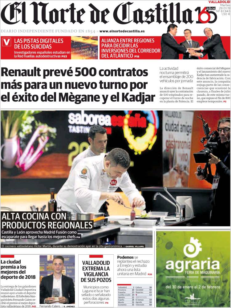 Portada de Norte de Castilla - Valladolid (Espa&ntilde;a)