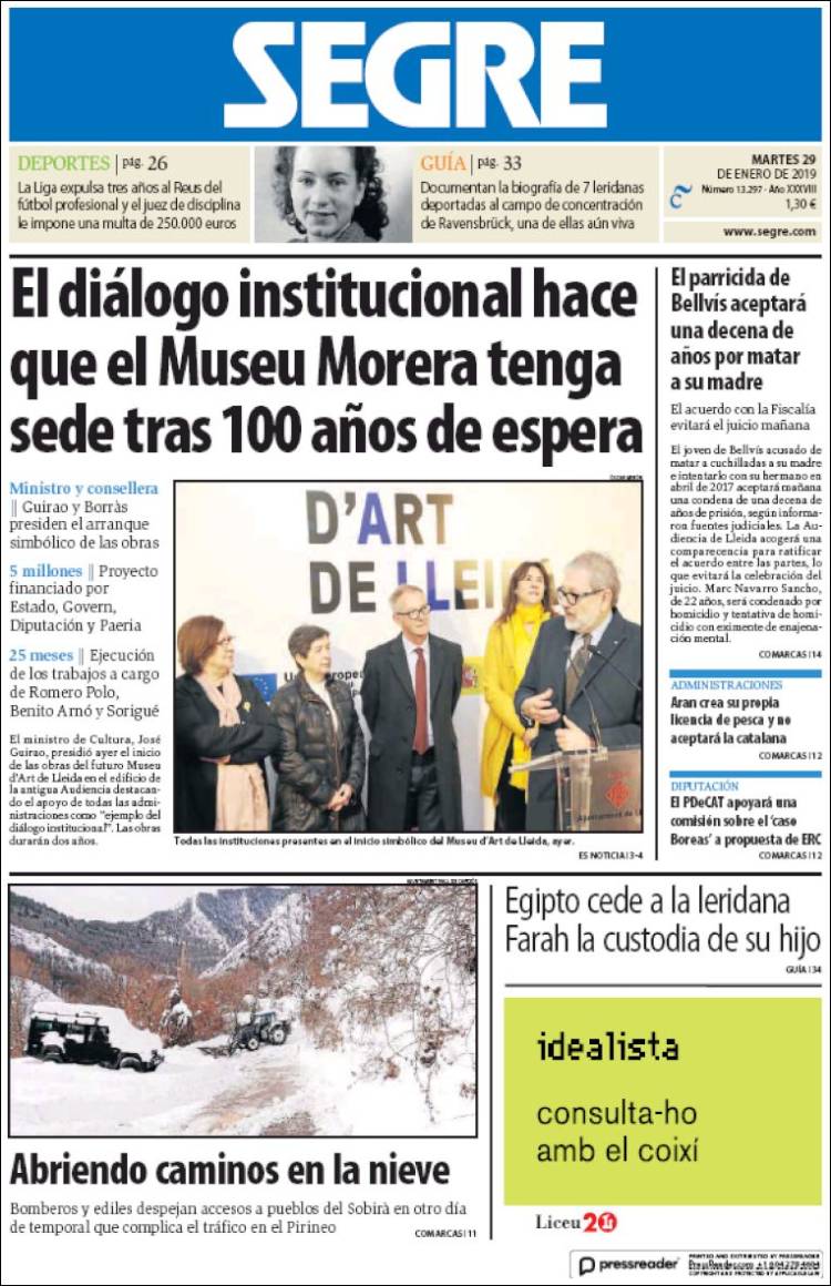 Portada de Segre  (Espa&ntilde;a)