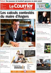 Portada de Le Courrier de l'Ouest (Francia)