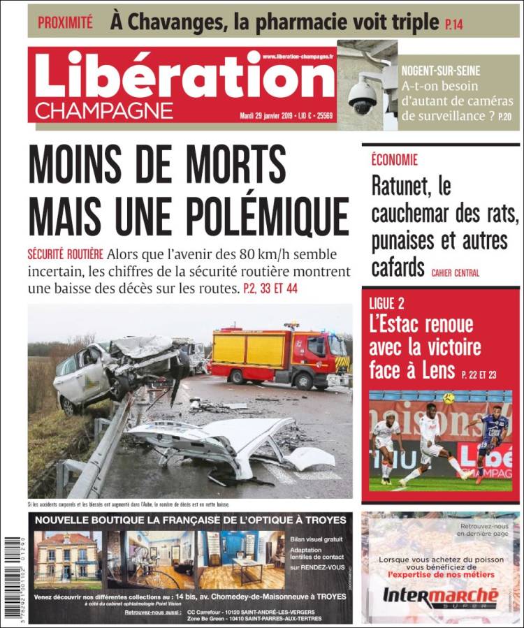 Portada de Libération Champagne (Francia)