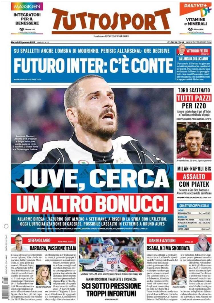 Portada de Tuttosport (Italia)