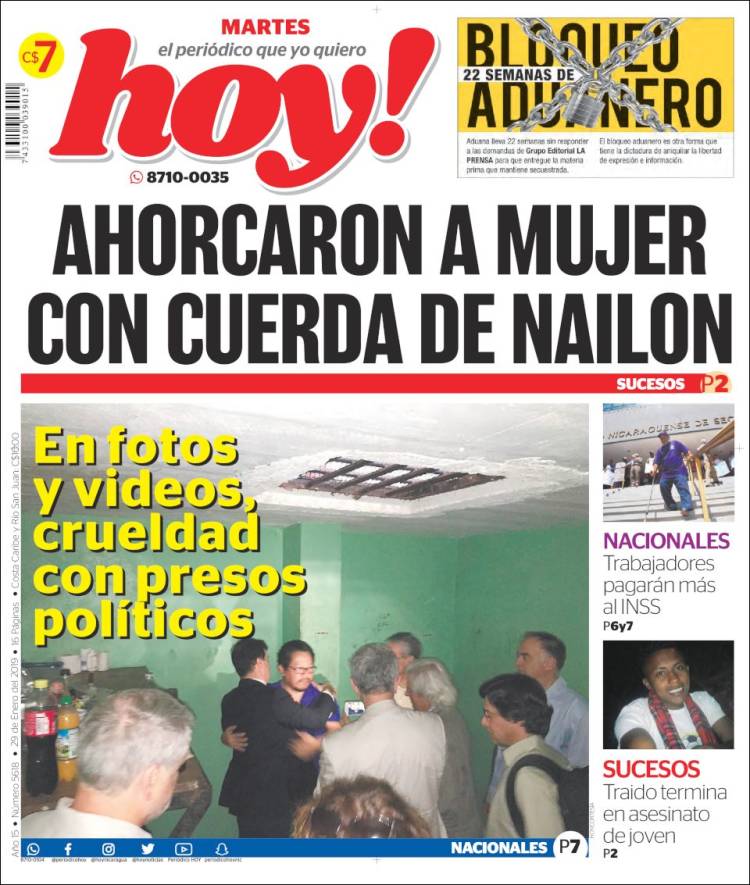 Portada de Hoy (Nicaragua)