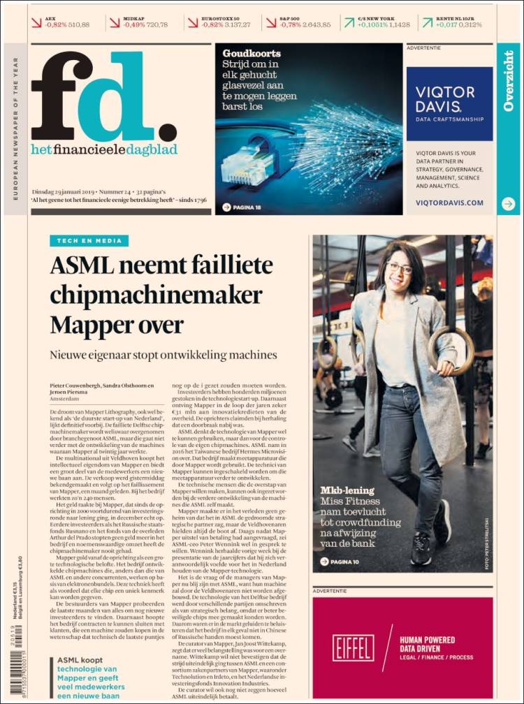 Portada de Het Financieele Dagblad (Pa&iacute;ses Bajos)