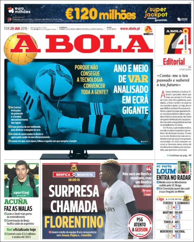 Portada de A Bola (Portugal)