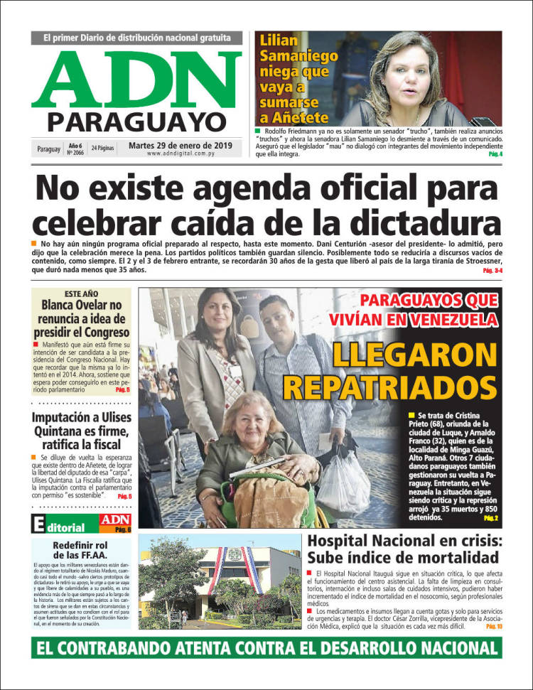 Portada de ADN Paraguayo (Paraguay)