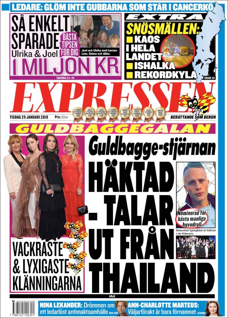 Portada de Expressen (Suecia)