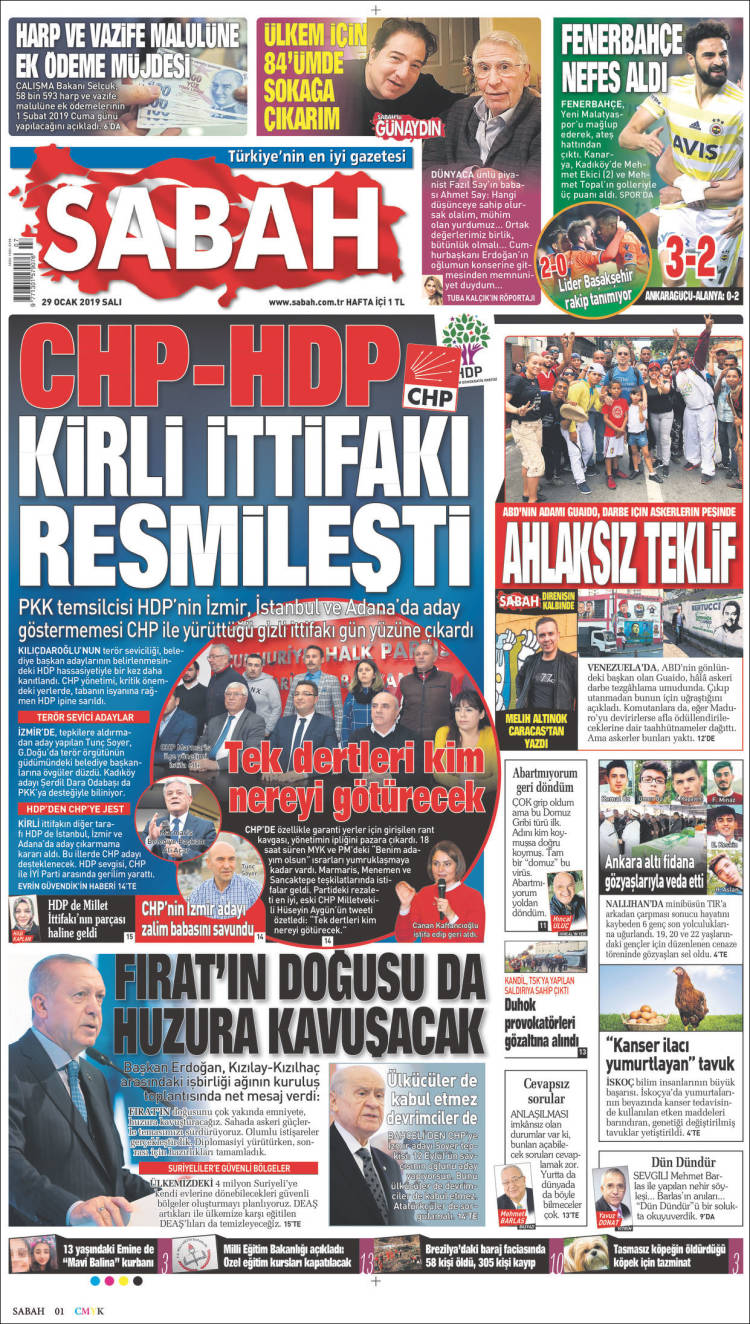 Portada de Sabah (Turqu&iacute;a)