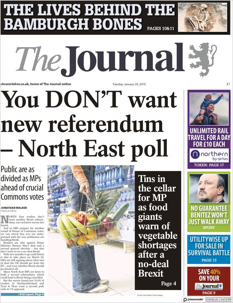 Portada de The Journal (Reino Unido)