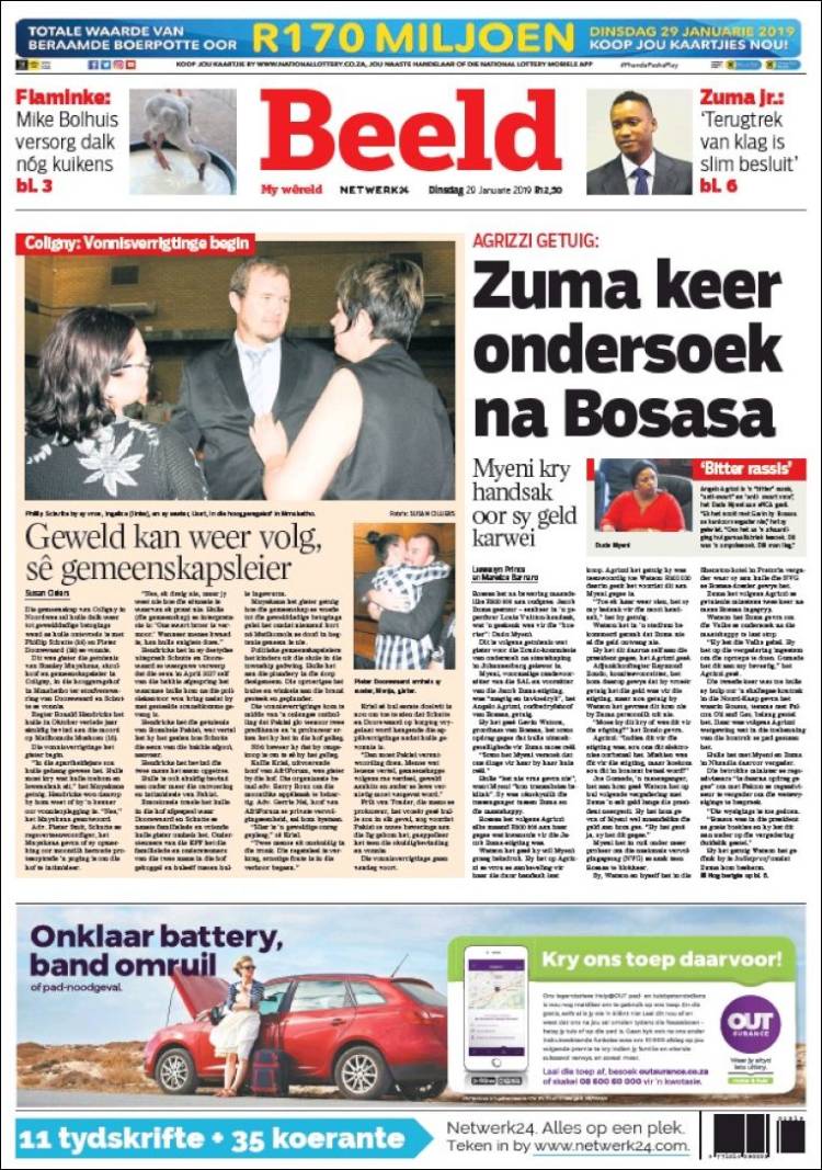 Portada de Beeld (Sud&aacute;frica)