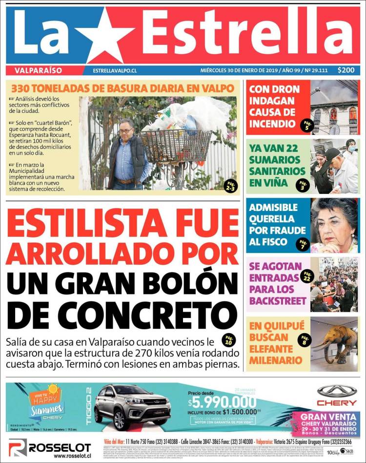 Portada de Estrella de Valparaiso (Chile)