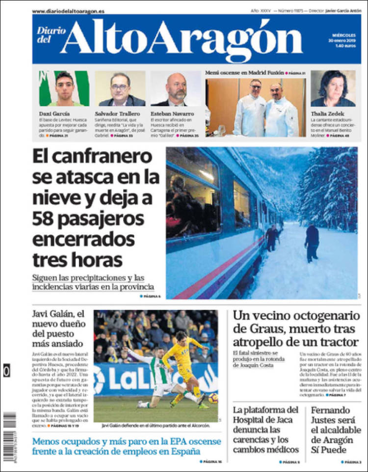 Portada de Diario del AltoAragón (España)