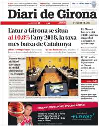 Portada de Diari de Girona (España)