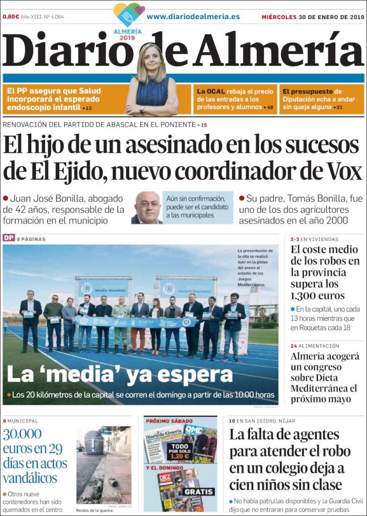 Portada de Diario de Almería (Espa&ntilde;a)