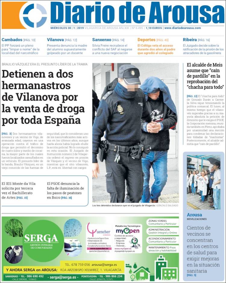 Portada de Diario de Arousa (España)