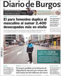 Portada de Diario de Burgos (España)