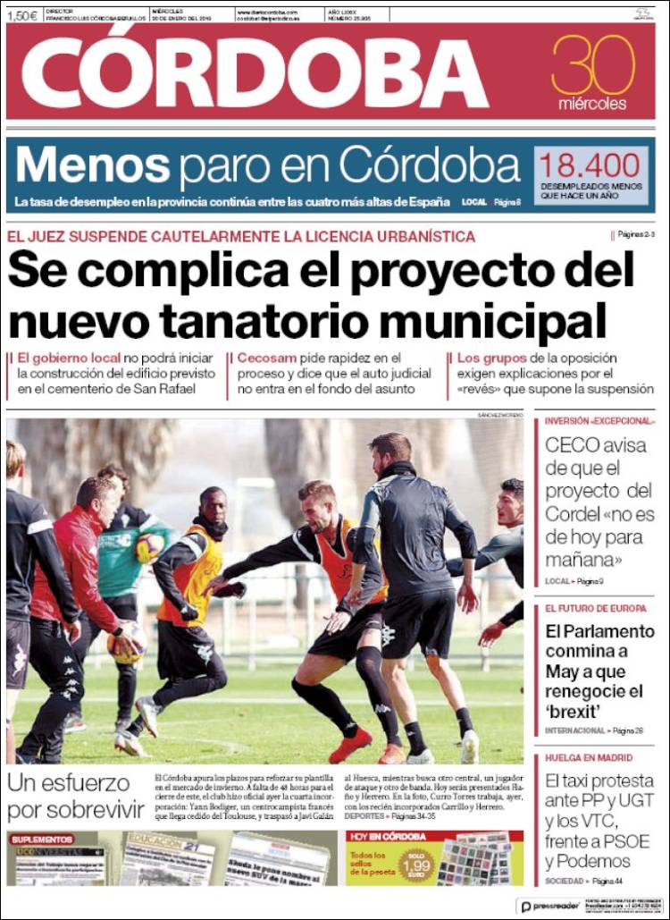 Portada de Diario de Córdoba (Espa&ntilde;a)