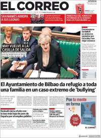 Portada de El Correo - Guipuzcoa (España)