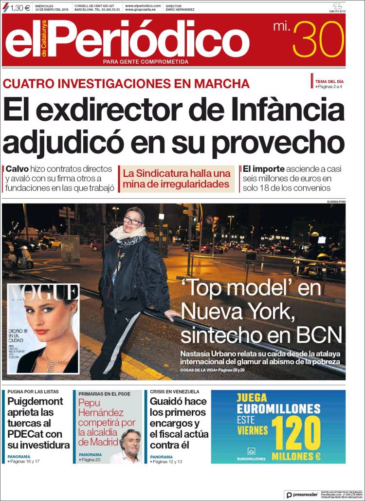 Portada de El Periódico (España)