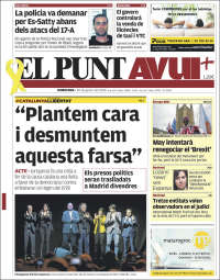 Portada de El Punt Avui (España)