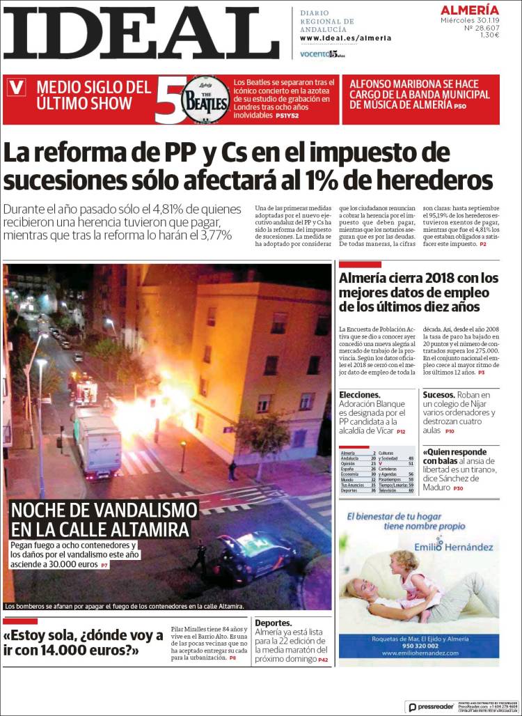 Portada de Ideal Almeria (Espa&ntilde;a)