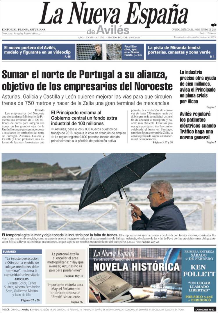 Portada de La Nueva España - Avilés (España)