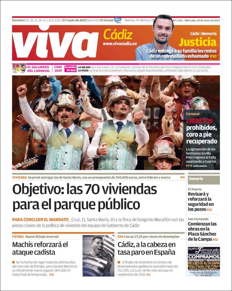 Portada de Viva Cadiz (España)