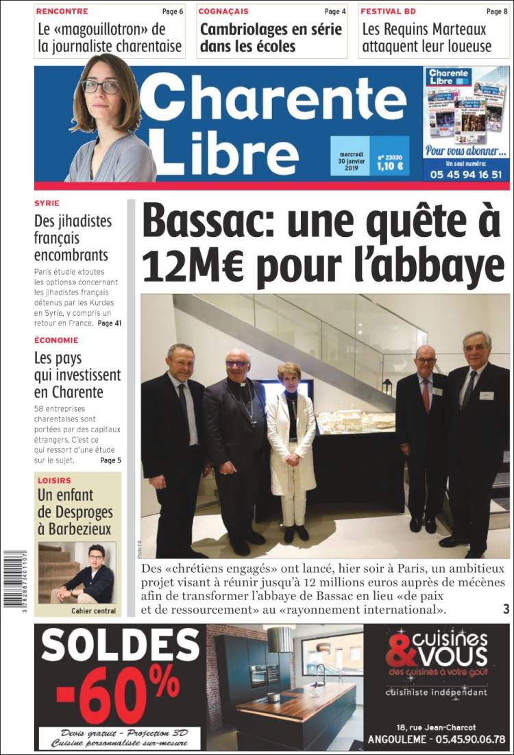 Portada de Charente Libre (France)