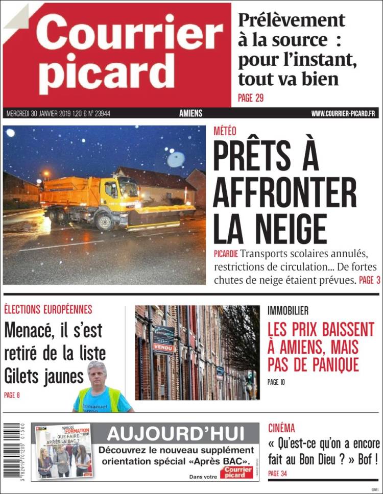 Portada de Courrier Picard (France)