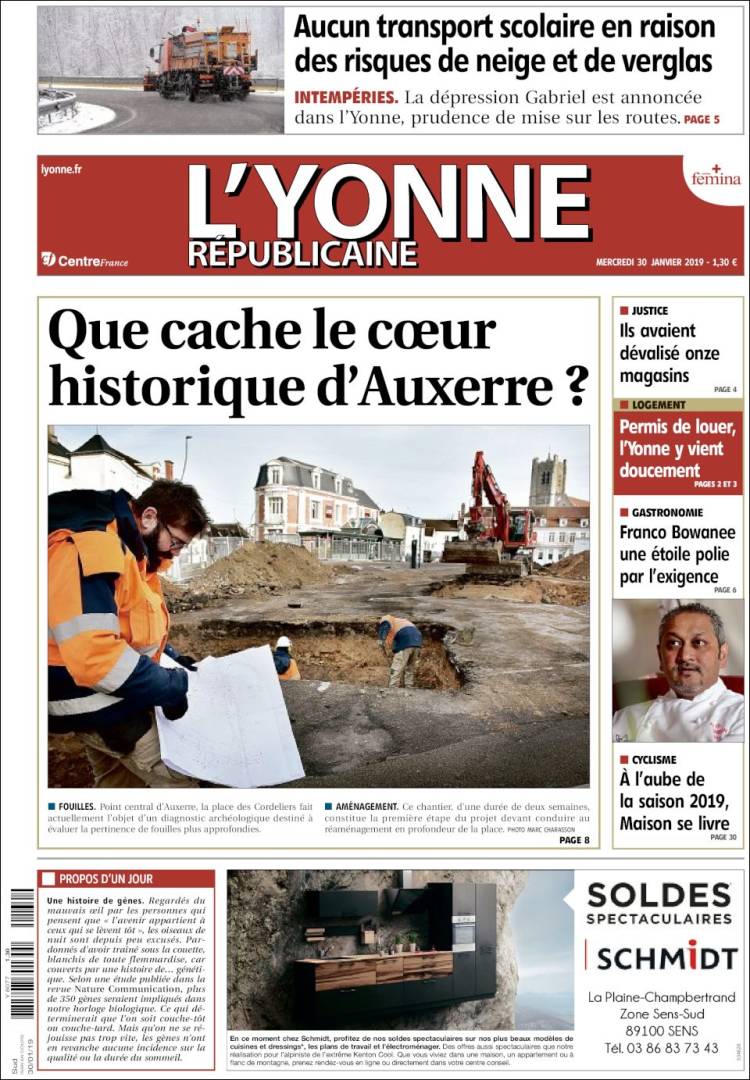 Portada de L'Yonne-Républicaine (France)