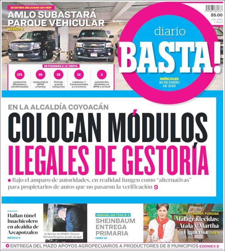 Portada de Diario Basta (M&eacute;xico)