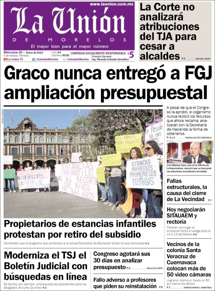 Portada de La Unión de Morelos (M&eacute;xico)