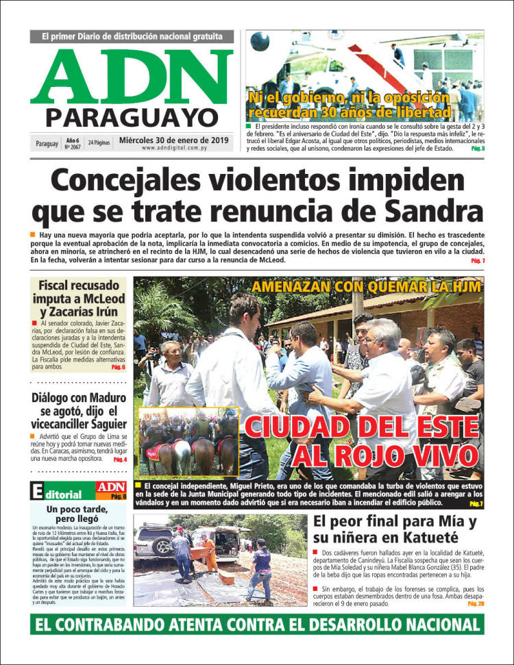 Portada de ADN Paraguayo (Paraguay)