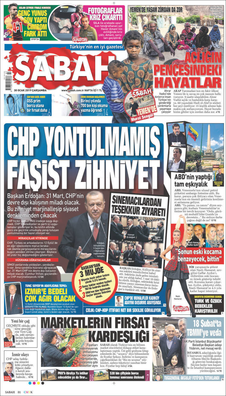 Portada de Sabah (Turqu&iacute;a)