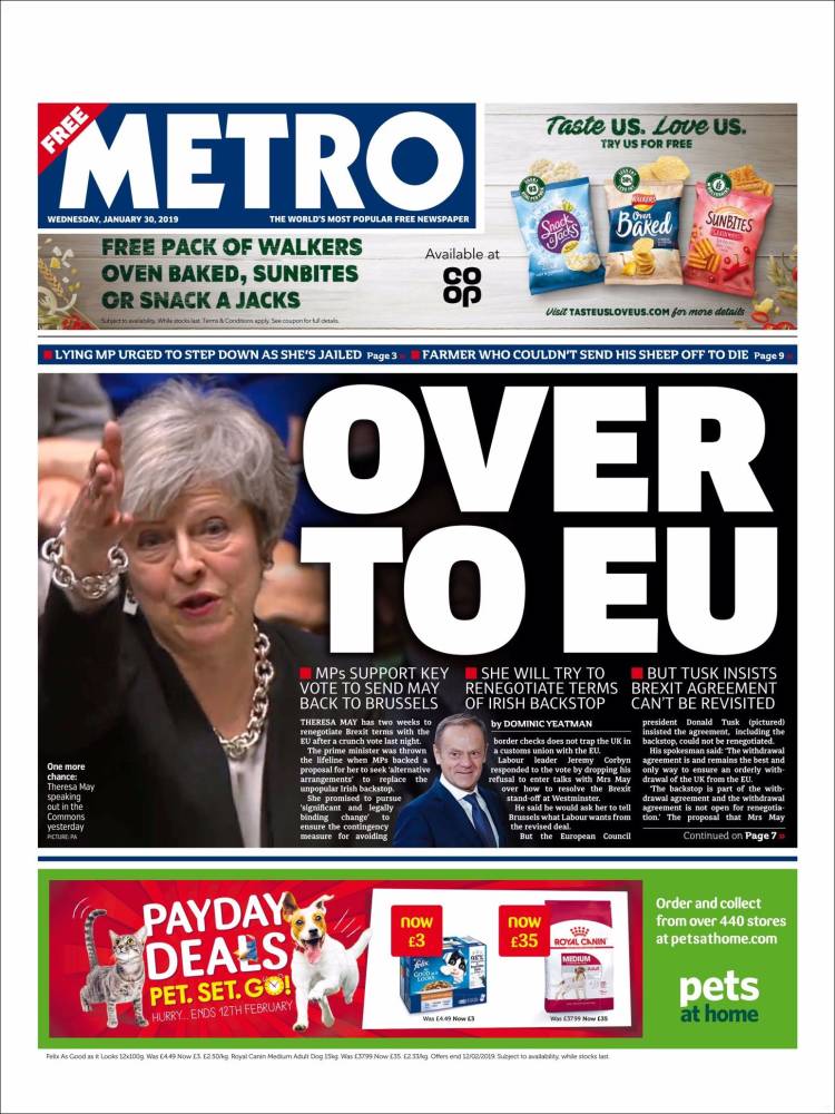 Portada de Metro (Reino Unido)