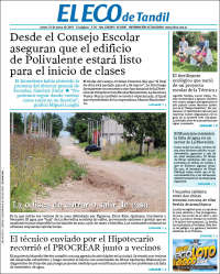 Portada de El Eco de Tandil (Argentina)