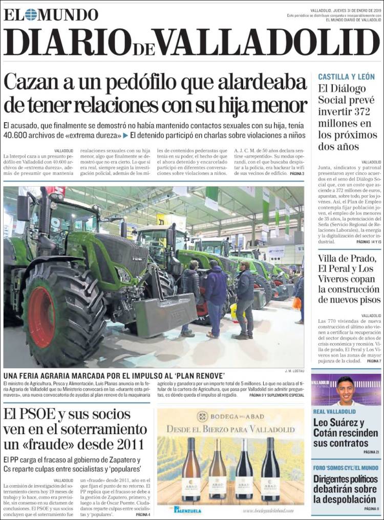 Portada de Diario de Valladolid (Espa&ntilde;a)